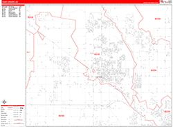 Casa Grande Wall Map Zip Code Red Line Style 2026